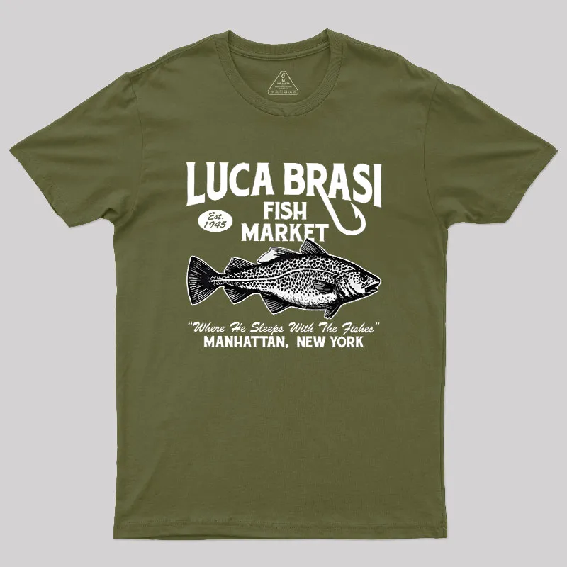 Luca Brasi Fishing Charters Geek T-Shirt - Image 3
