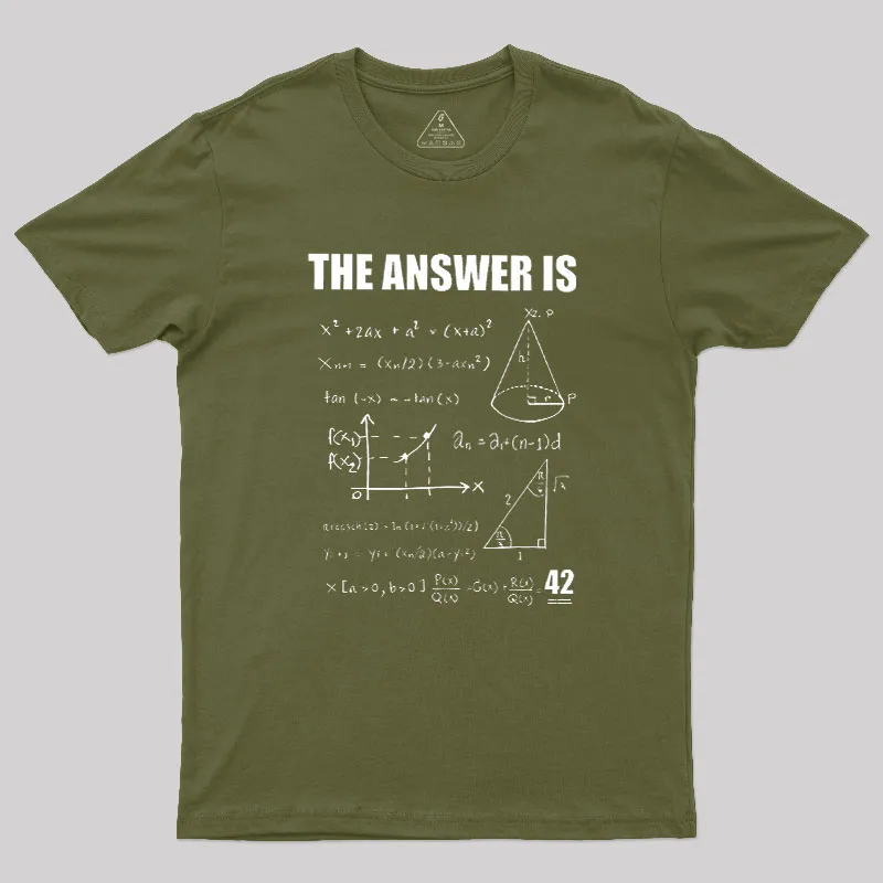 42 The Answer To Life The Universe Geek T-Shirt - Image 3