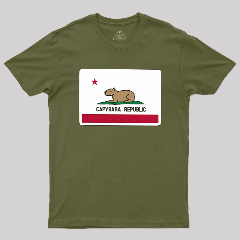 Capybara Flag Geek T-Shirt - Image 4