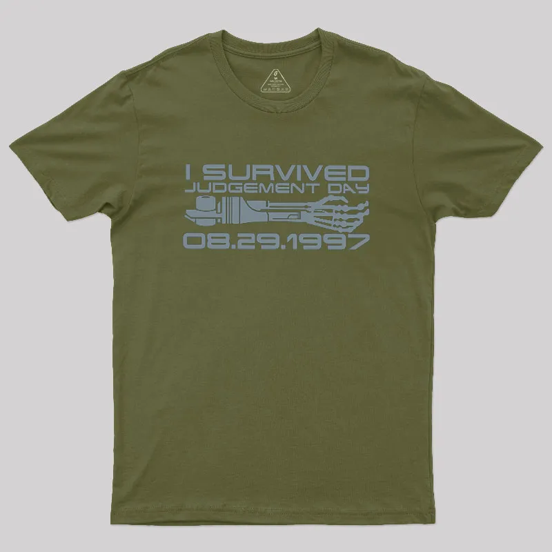 I Survived Judgement Day Geek T-Shirt - Image 3