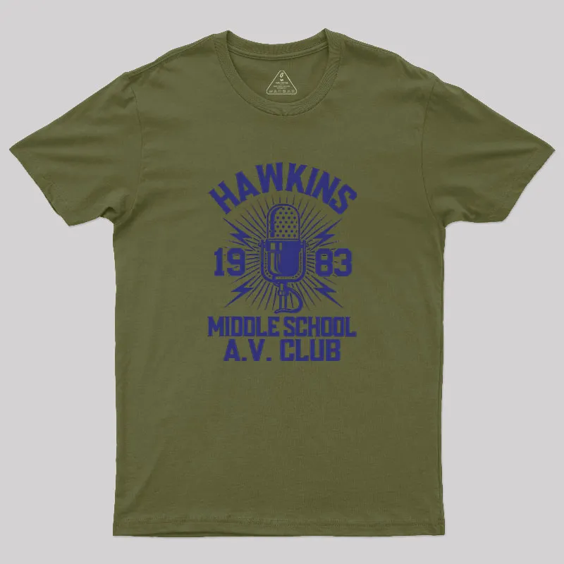 Alternative view of Hawkins A.V. Club 1983 Geek T-Shirt