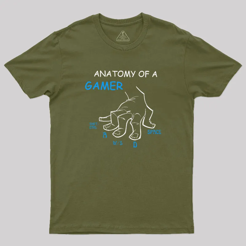Anatomy Of A Gamer Geek T-Shirt - Image 3