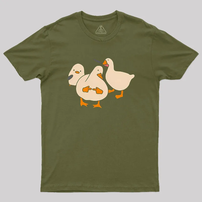 Duck Drama Artwork Geek T-Shirt - Image 3