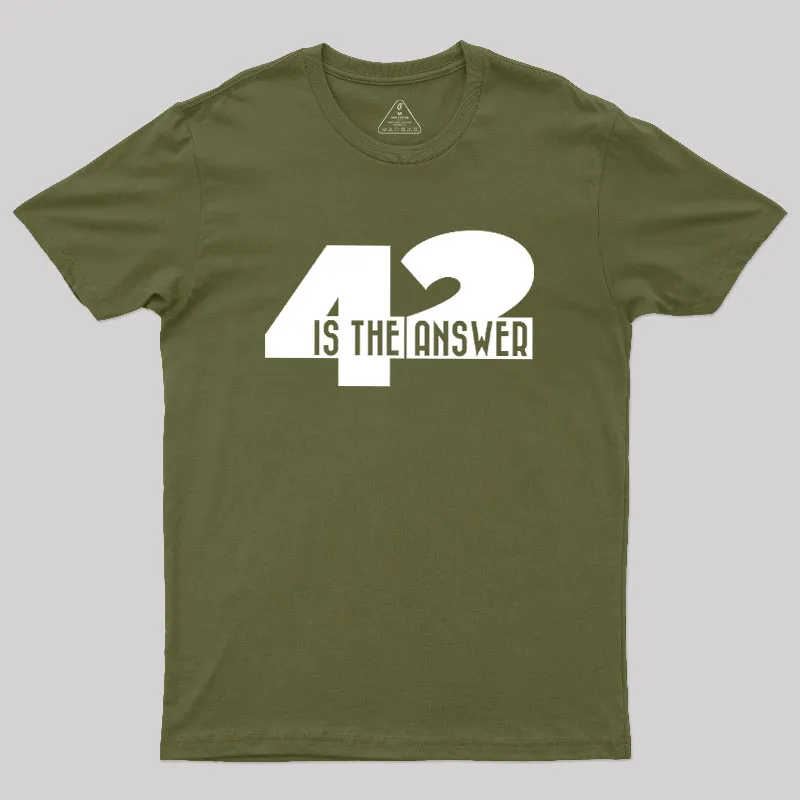 42 Is The Answer Geek T-Shirt - Image 3