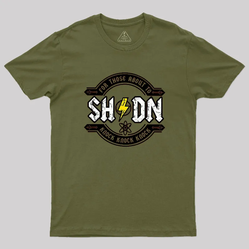 Alternative view of For Those About to Knock Geek T-Shirt