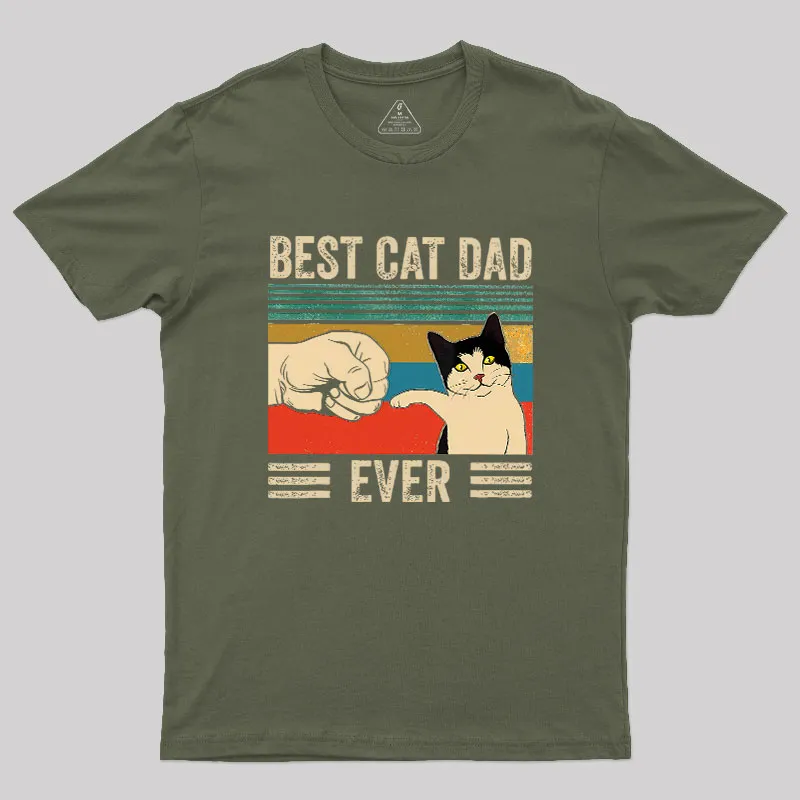 Best Cat Dad Ever Geek T-Shirt - Image 3