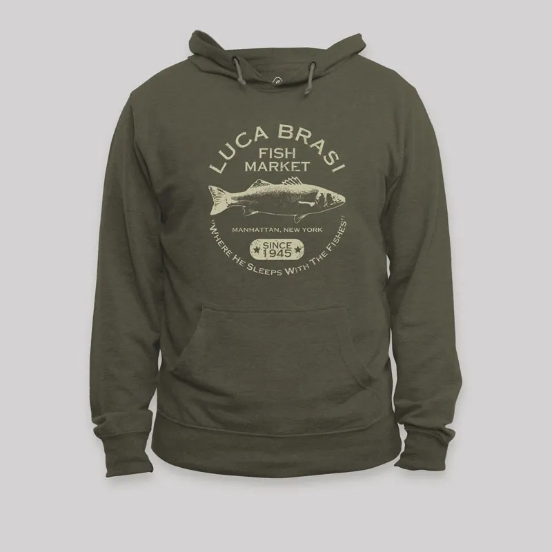 Luca Brasi Fish Market - Since 1945 Geek Hoodie - Image 3