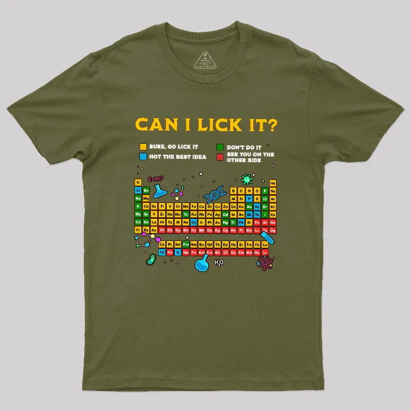 Can I Lick It Periodic Table Geek T-Shirt - Image 3