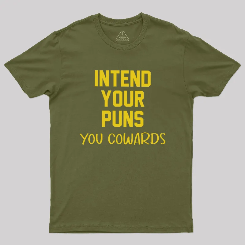Intend your puns yellow Geek T-Shirt - Image 2
