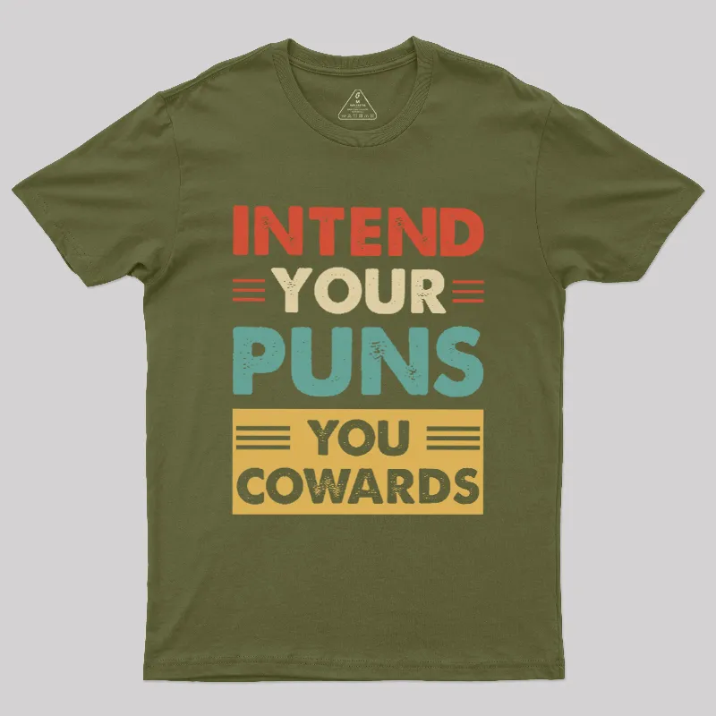 Alternative view of Intend your puns Geek T-Shirt
