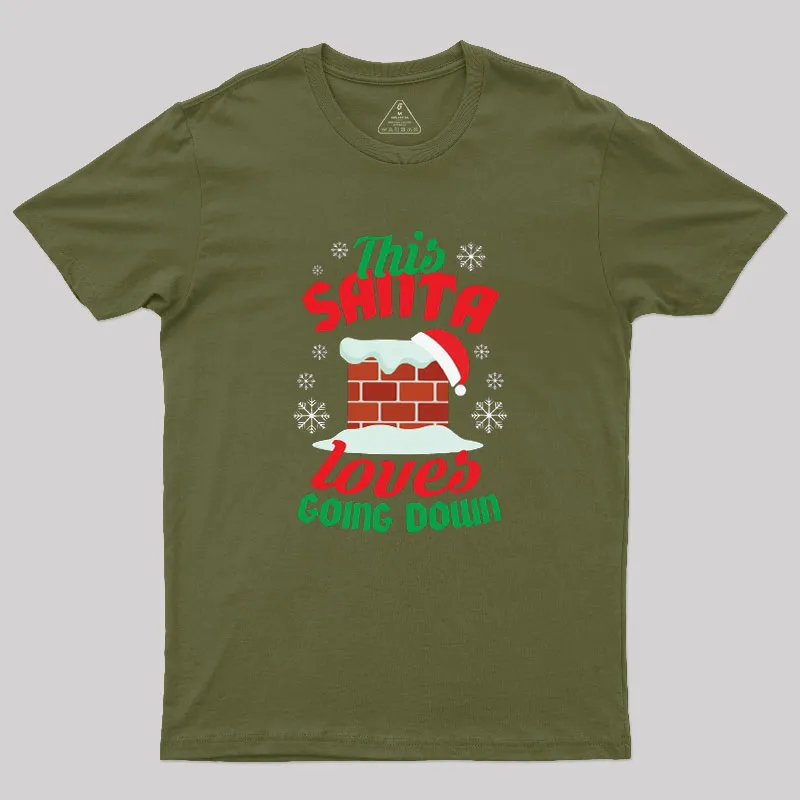 This Santa Loves Going Down Geek T-Shirt - Image 3