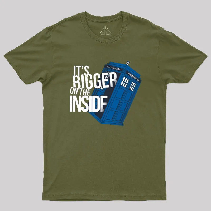 Bigger On The Inside Geek T-Shirt - Image 3