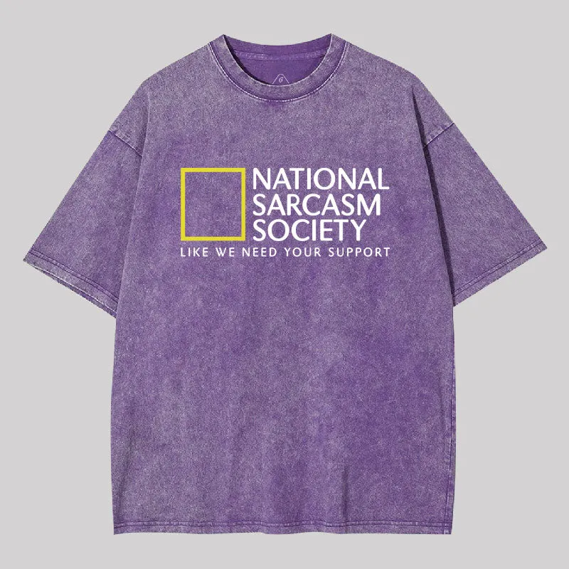 National Sarcasm Society Washed T-shirt - Image 6