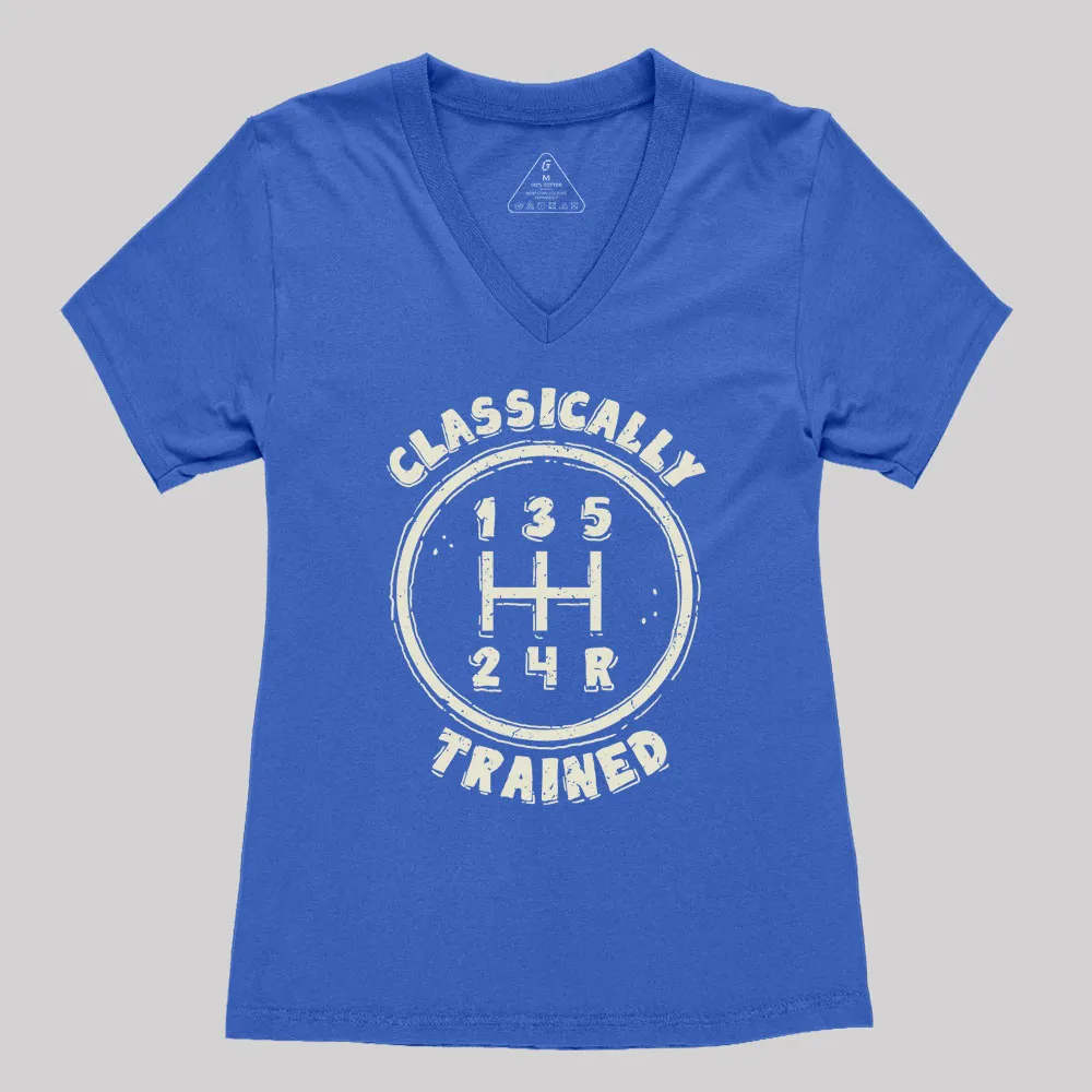 Classically Trained Geek Women's V-Neck T-shirt - Image 3