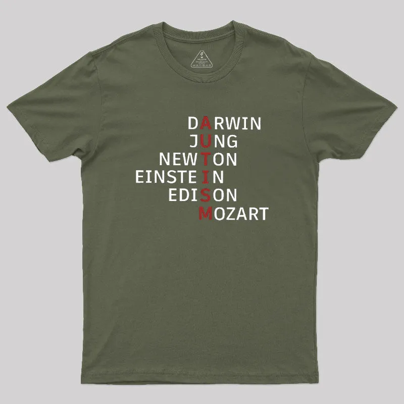 Autism And Genius: Different Ways Of Thinking Geek T-Shirt - Image 3