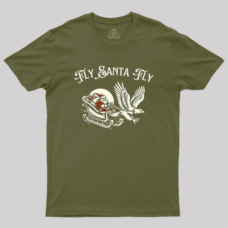 Fly Santa Fly Geek T-Shirt - Image 3
