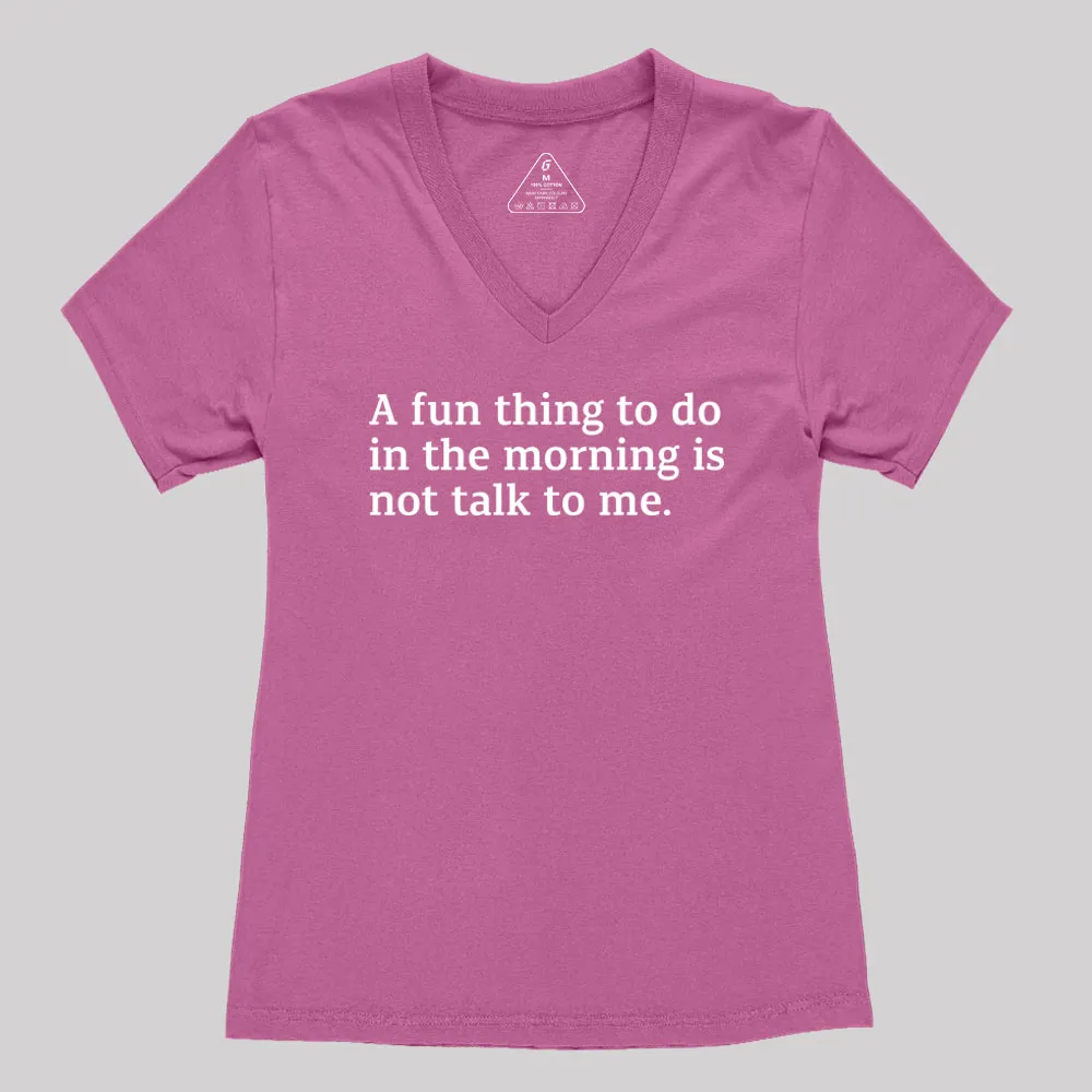 Not Talk To Me Geek Women's V-Neck T-shirt - Image 2