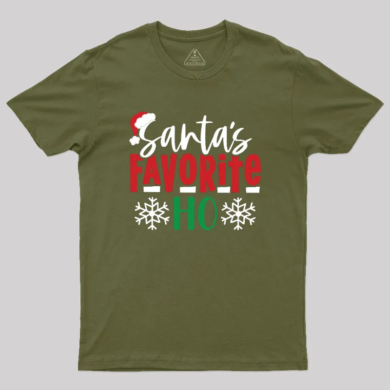 Santas Favourite Ho Funny Geek T-Shirt - Image 3