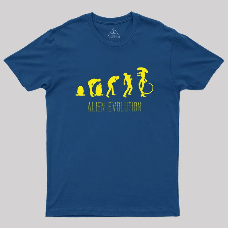 Alternative view of Alien Evolution Geek T-Shirt