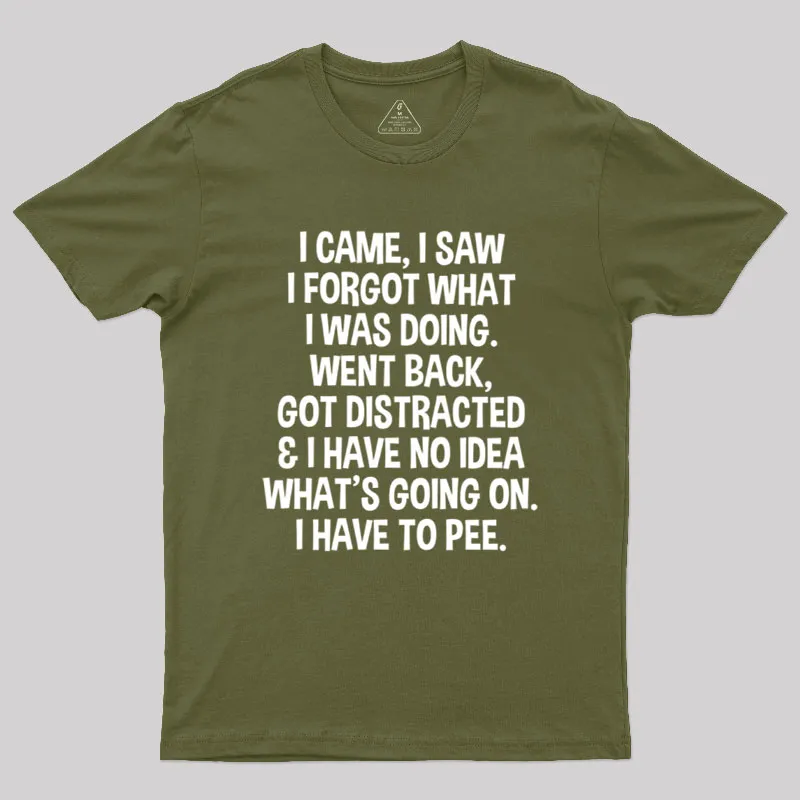 I Came I Saw I Forgot What I Was Doing Geek T-Shirt - Image 3
