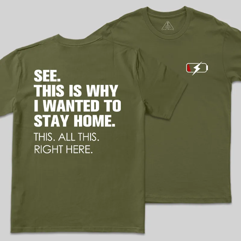 Stay Home Front and Back Printed Geek T-Shirt - Image 3