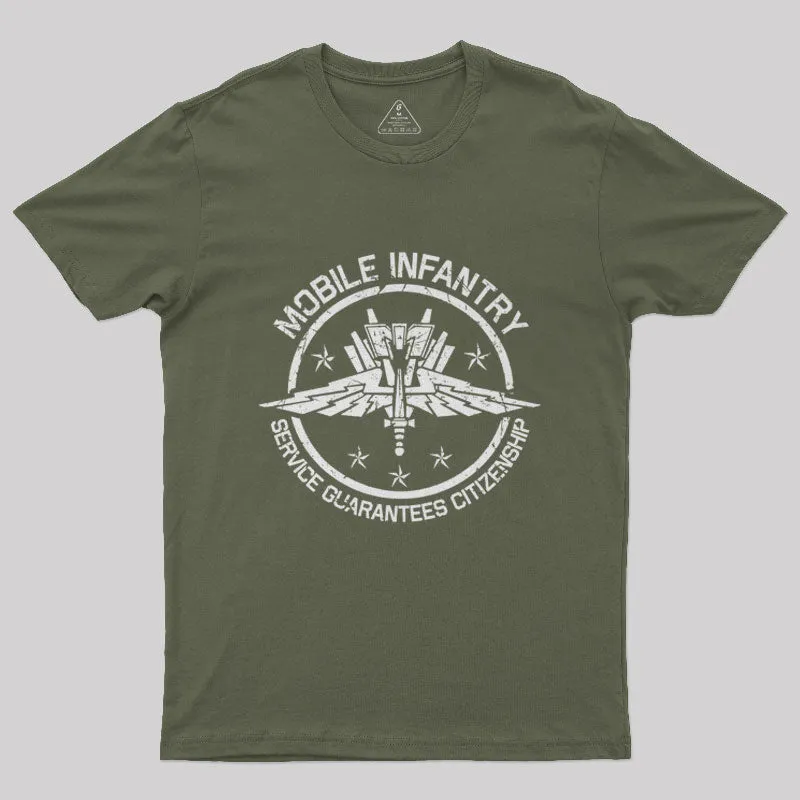 Alternative view of Mobile Infantry Crest Geek T-Shirt