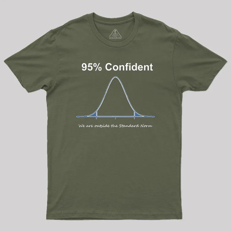95% Confident Graphic Geek T-Shirt - Image 3