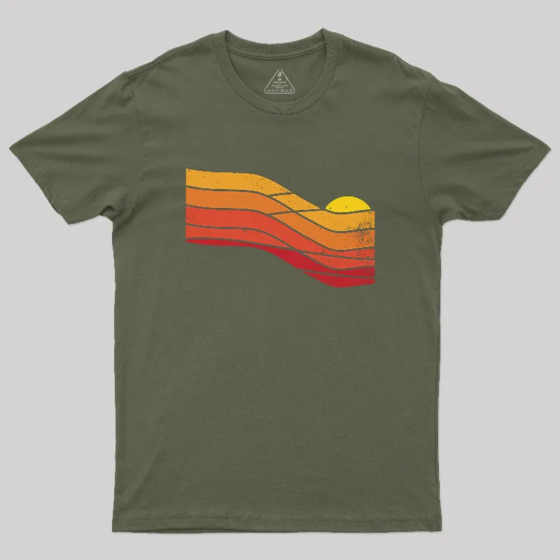 70s Retro Sunset Geek T-Shirt - Image 3