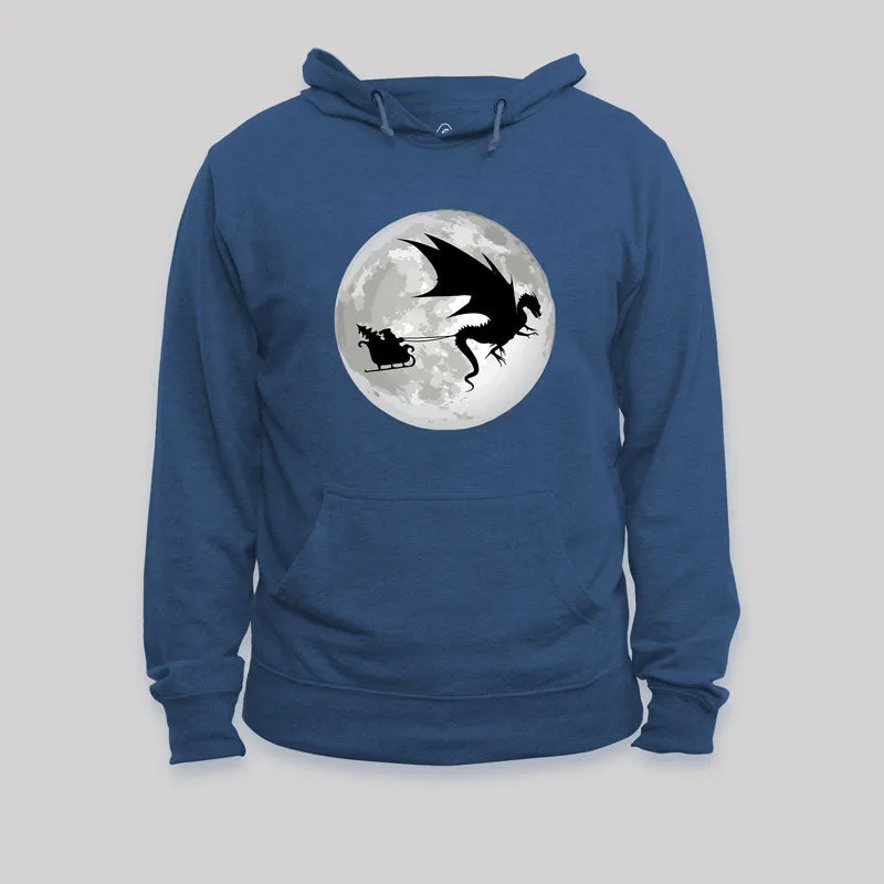 Alternative view of Christmas Santa Claus Moon Shadow Hoodie