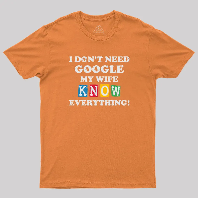 I Don't Need Google T-Shirt - Image 4