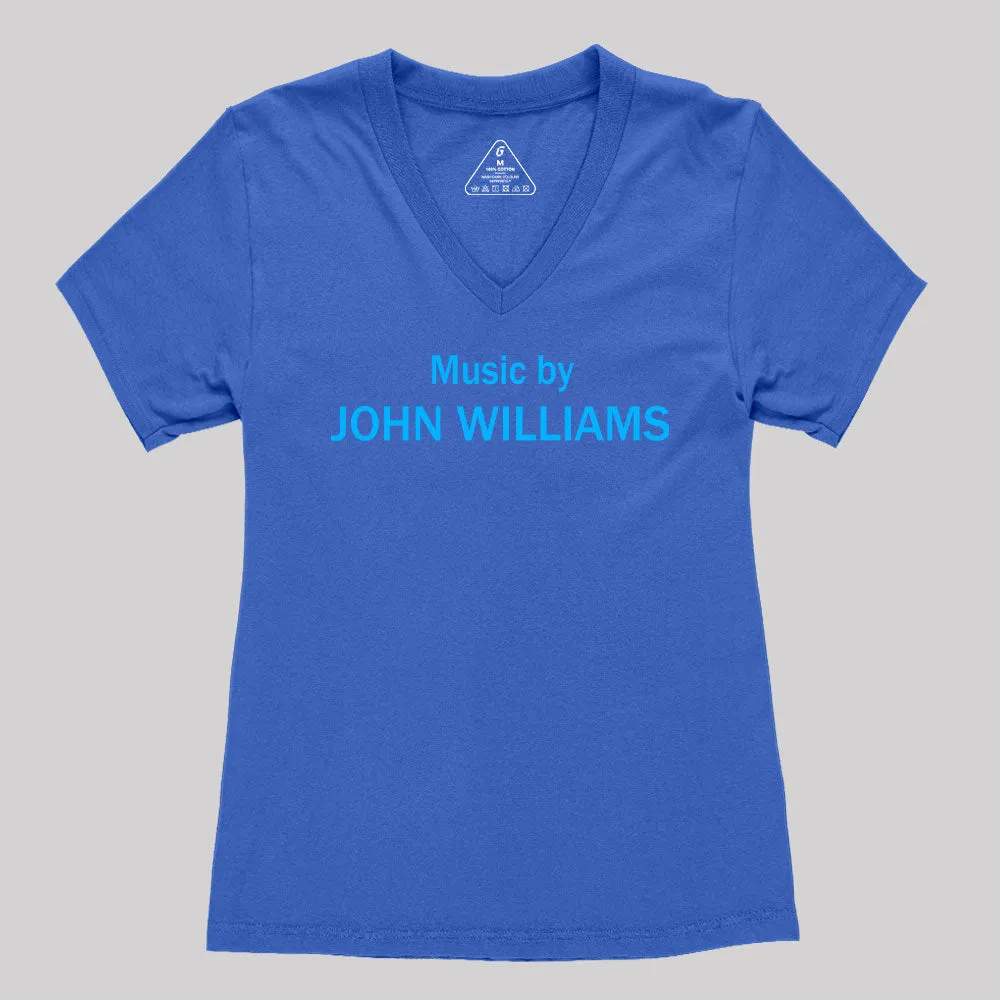 Music by John Williams Women's V-Neck T-shirt - Image 3