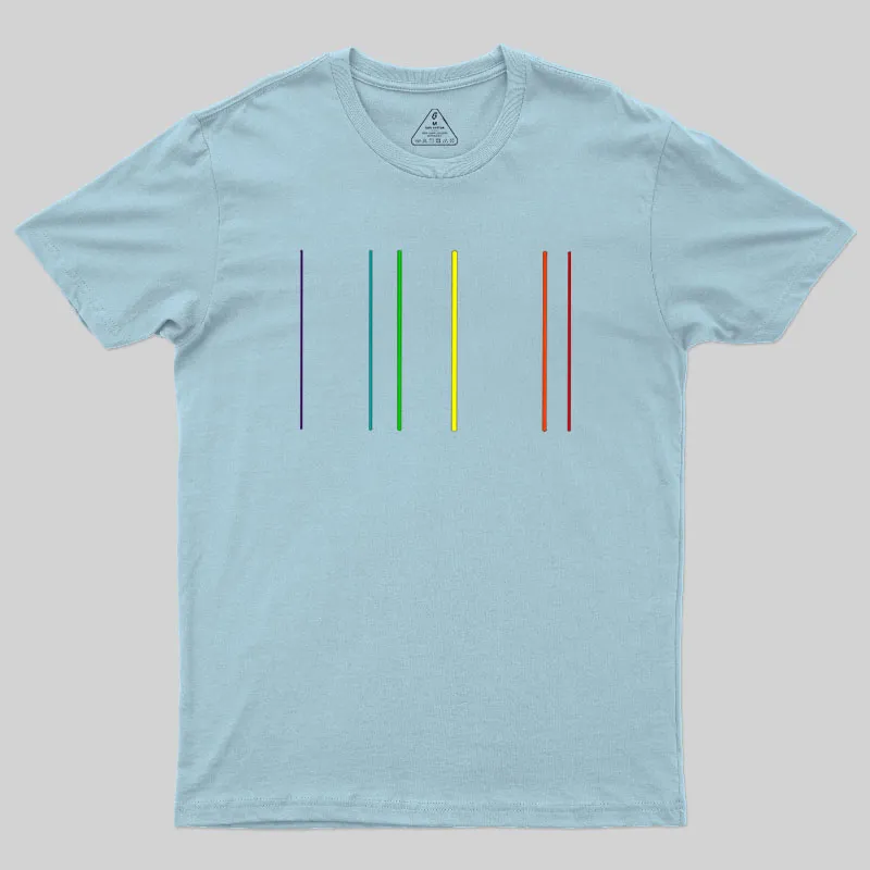 Helium Emission Spectrum Geek T-Shirt - Image 2