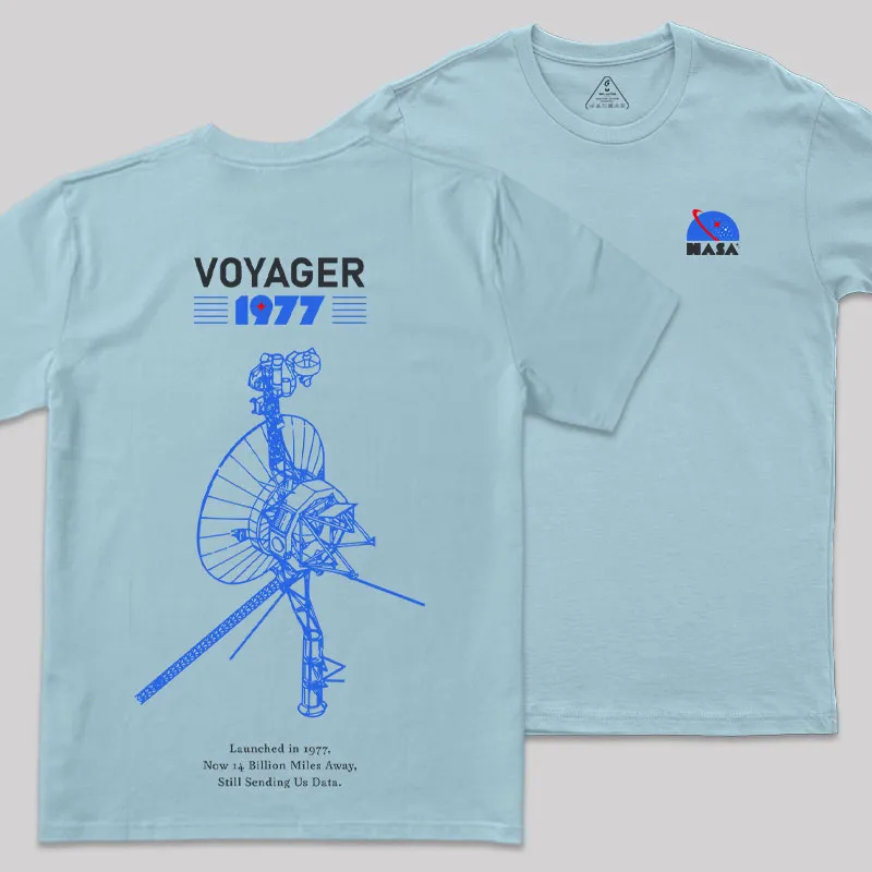 VOYAGER 1977 Front and Back Printed Geek T-Shirt - Image 10