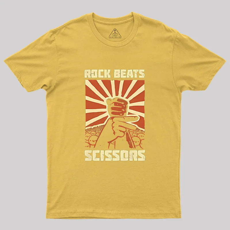 Rock Beat Scissors Geek T-Shirt - Image 7