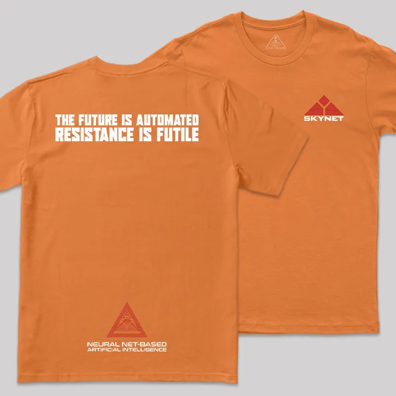 Skynet Front And Back Printing Geek T-Shirt - Image 5