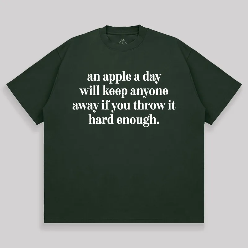 An Apple A Day Unisex Oversized T-shirt - Image 3