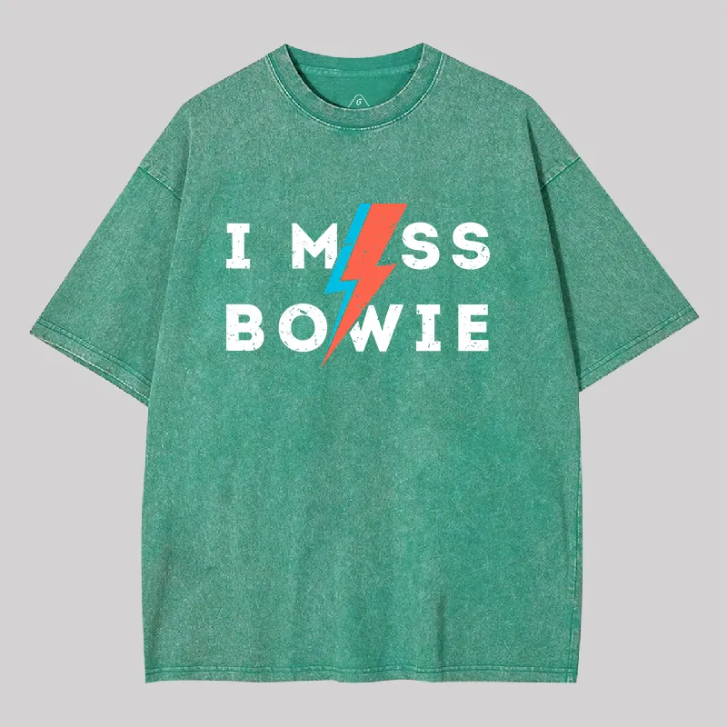 I Miss Bowie Geek Washed T-shirt - Image 7