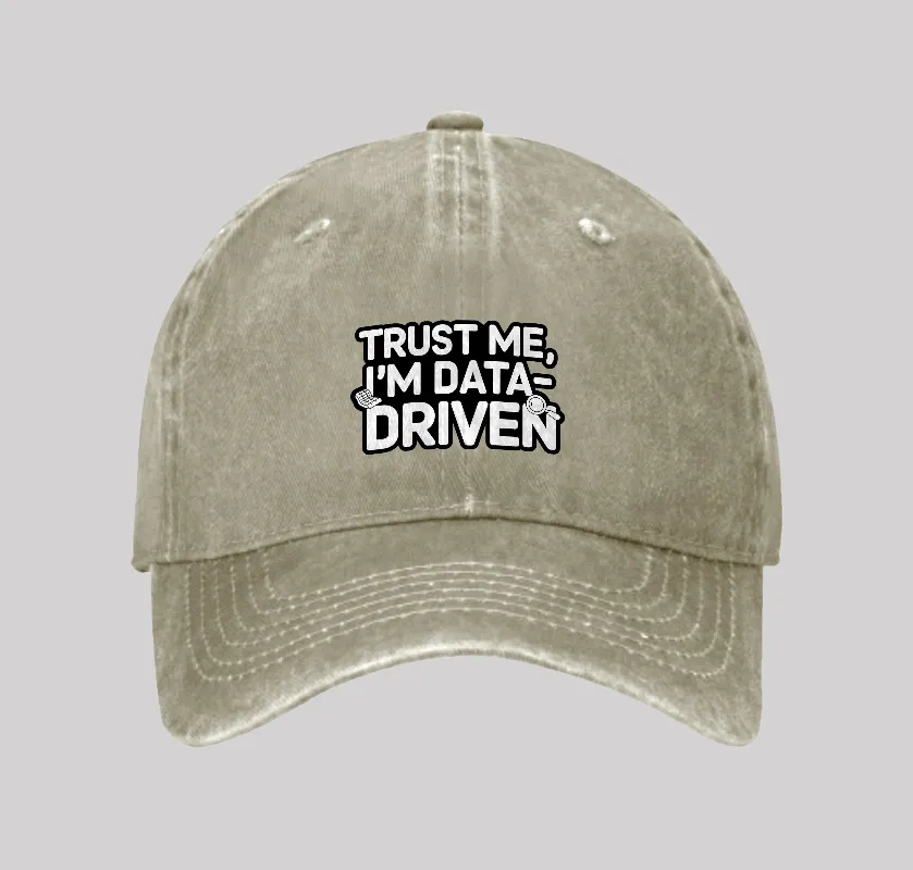 I am Data Driven Washed Vintage Baseball Cap - Image 2
