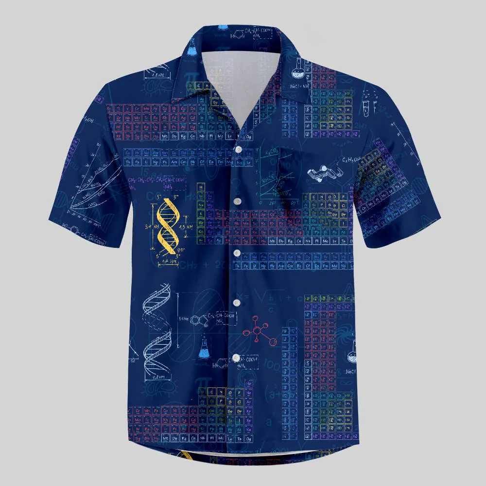 Periodic Table of Chemical Elements Button Up Pocket Shirt - Image 2