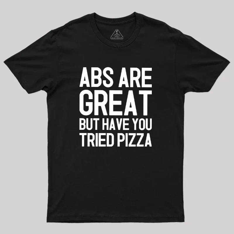 Abs vs Pizza Geek T-Shirt - Image 3