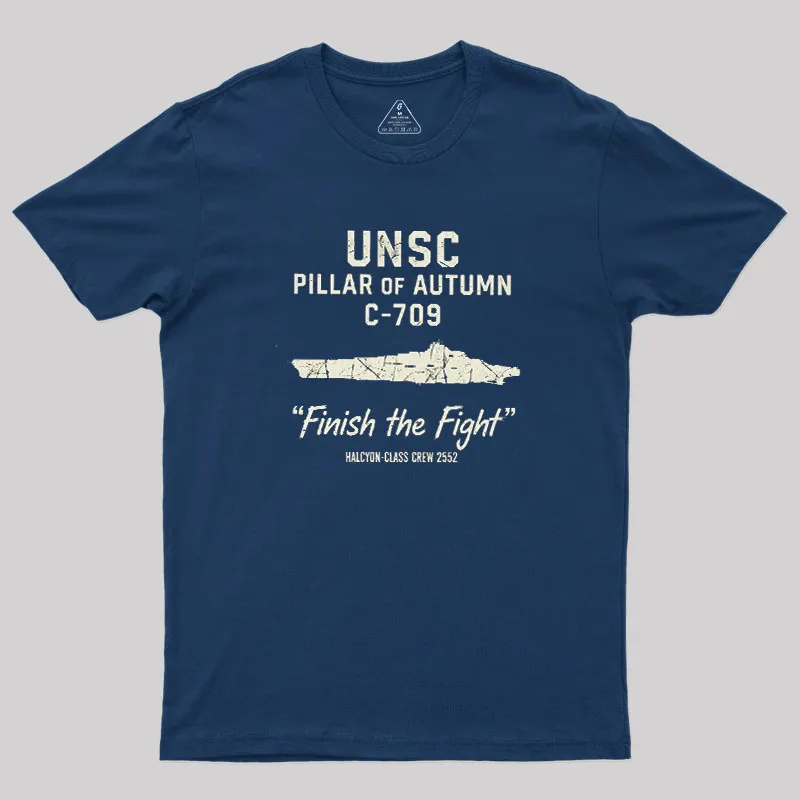 UNSC PILLAR OF AUTUMN C-709 Geek T-Shirt - Image 2