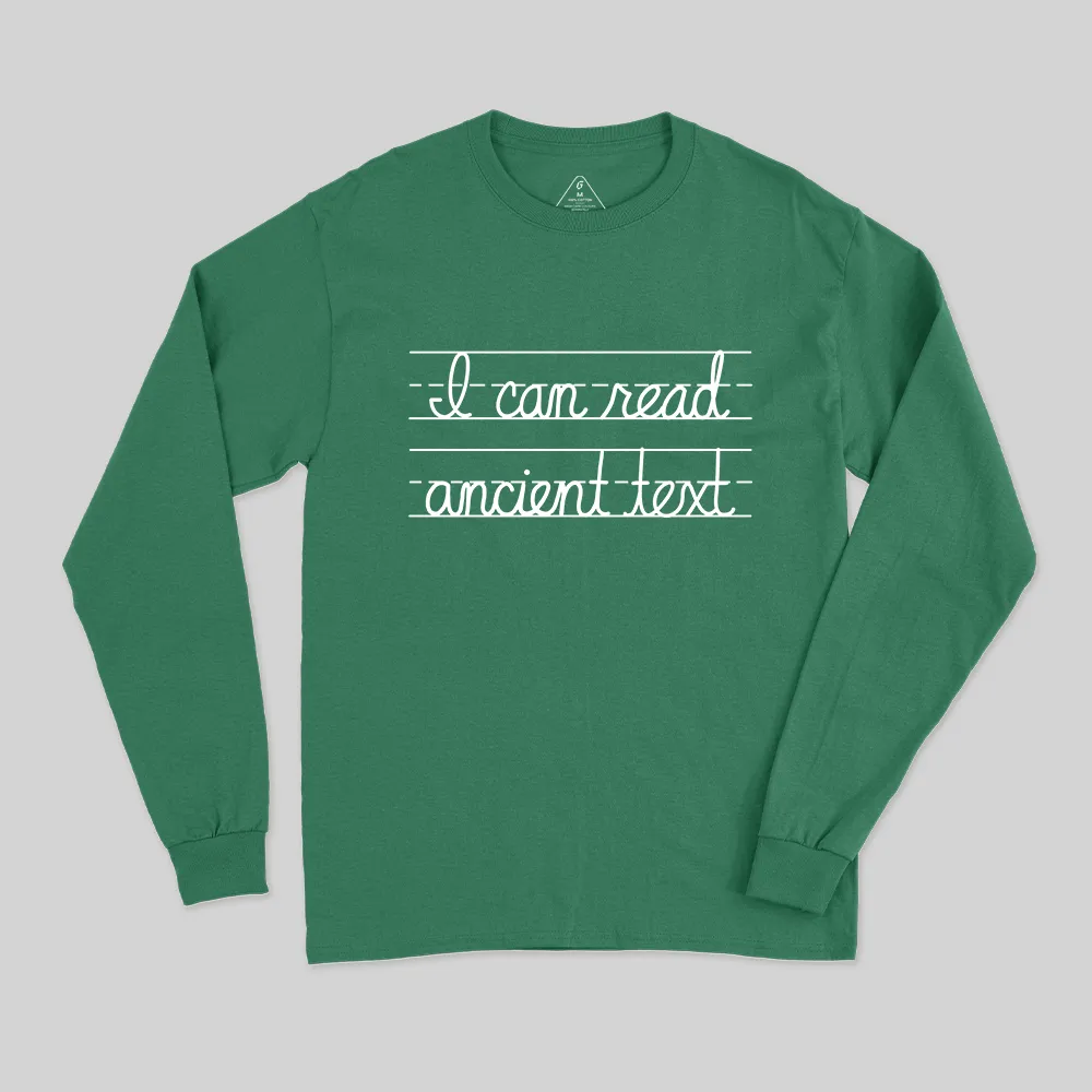 Ancient Text Long Sleeve T-Shirt - Image 3