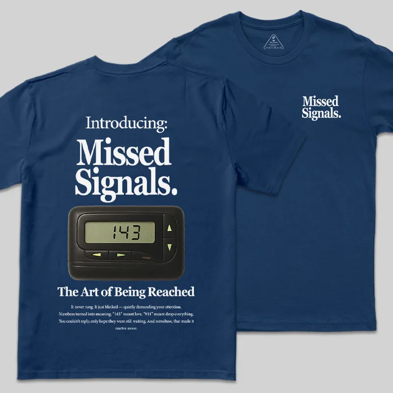 Missed Signals Front and Back Printed Geek T-Shirt - Image 2