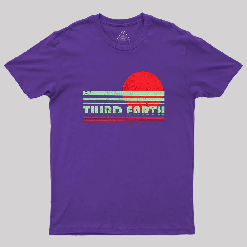 Third Earth Retro Fantasy Sunset Geek T-Shirt - Image 7