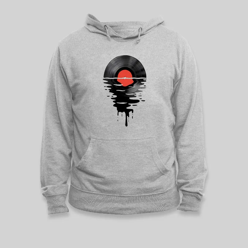 Vinyl LP Music Record Sunset Geek Hoodie - Image 4