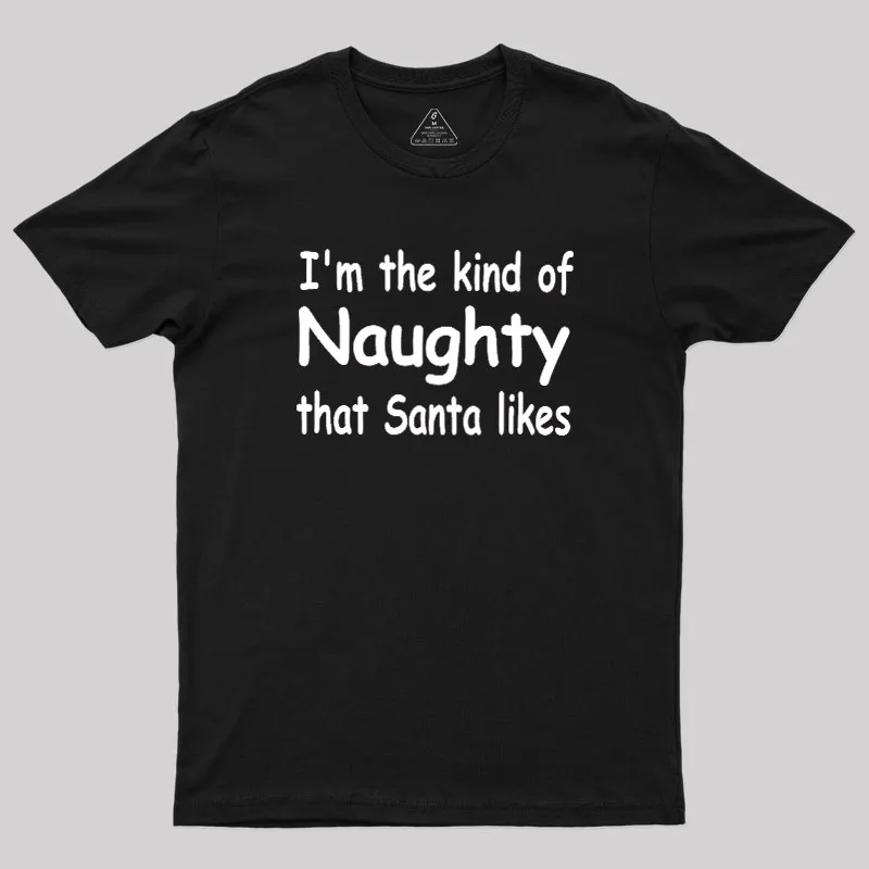 Alternative view of Kind Of Naughty Santa Geek T-Shirt