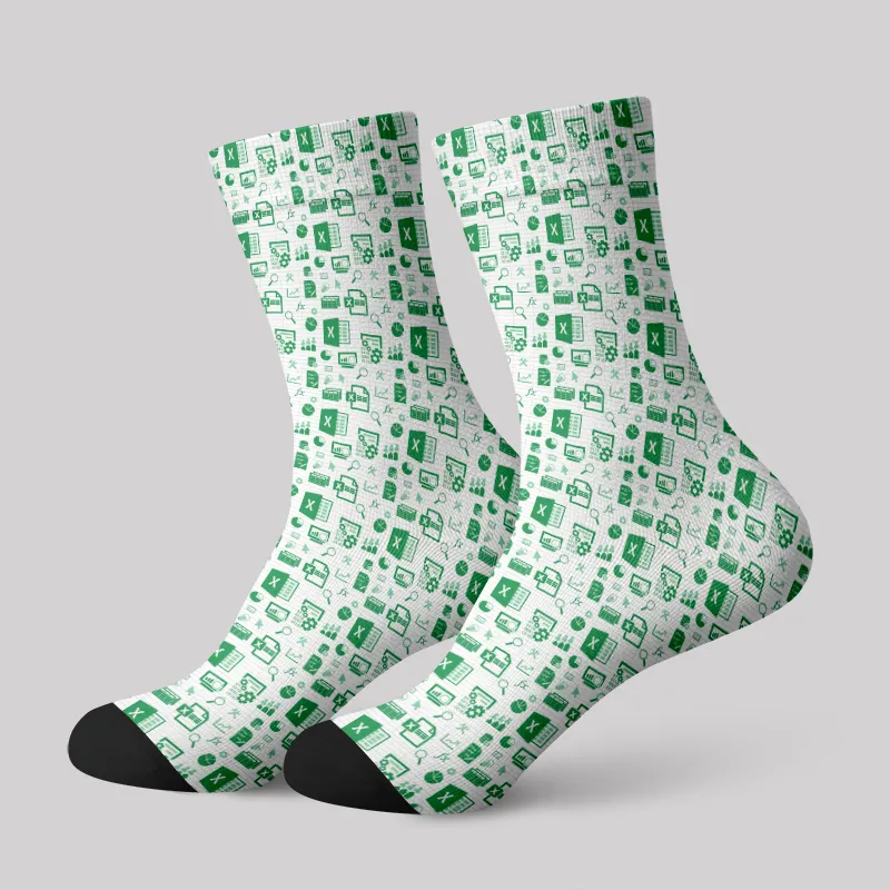 Spreadsheet Chic Men's Socks