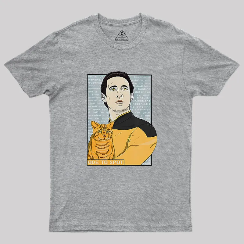 Date Ode To Spot Cat Geek T-Shirt - Image 4