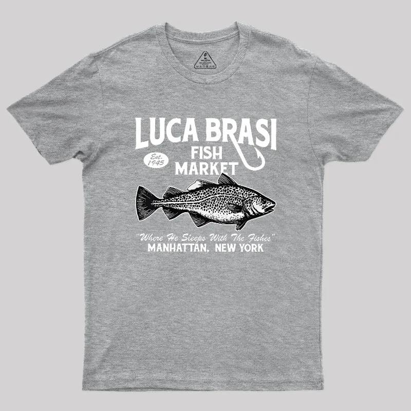 Luca Brasi Fishing Charters Geek T-Shirt - Image 4
