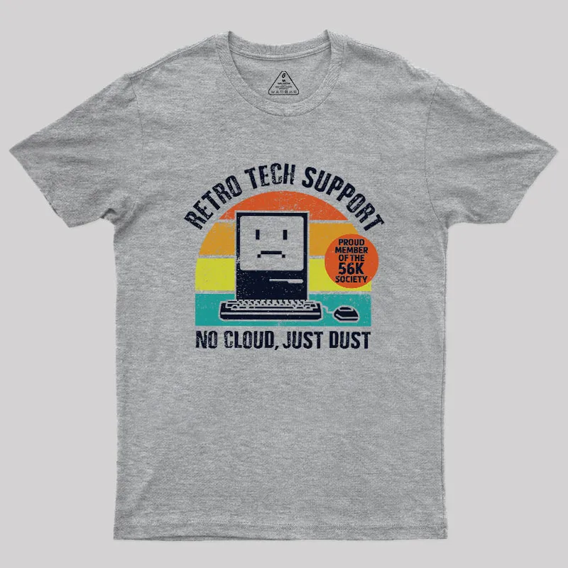 RETRO TECH SUPPORT Geek T-Shirt - Image 4